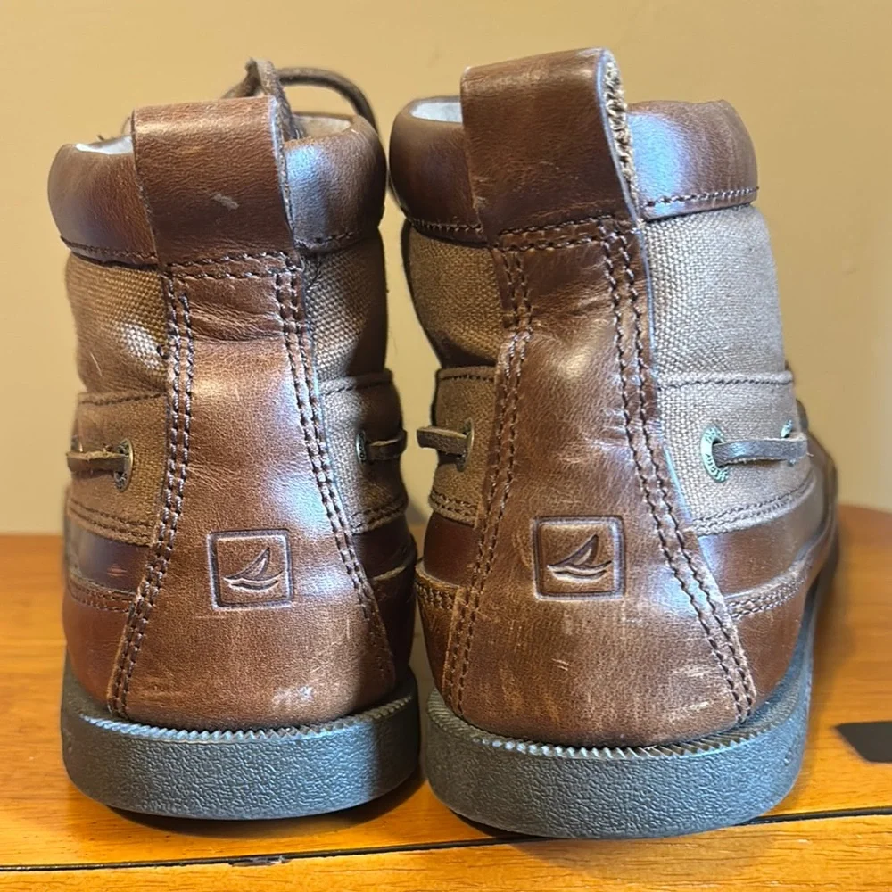 Sperry Brown Boat Shoes with Ankle Support